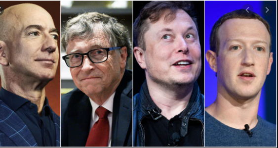 Rich people 7 of Top 10 Billionaires in the World are rooted in the Technology Industry