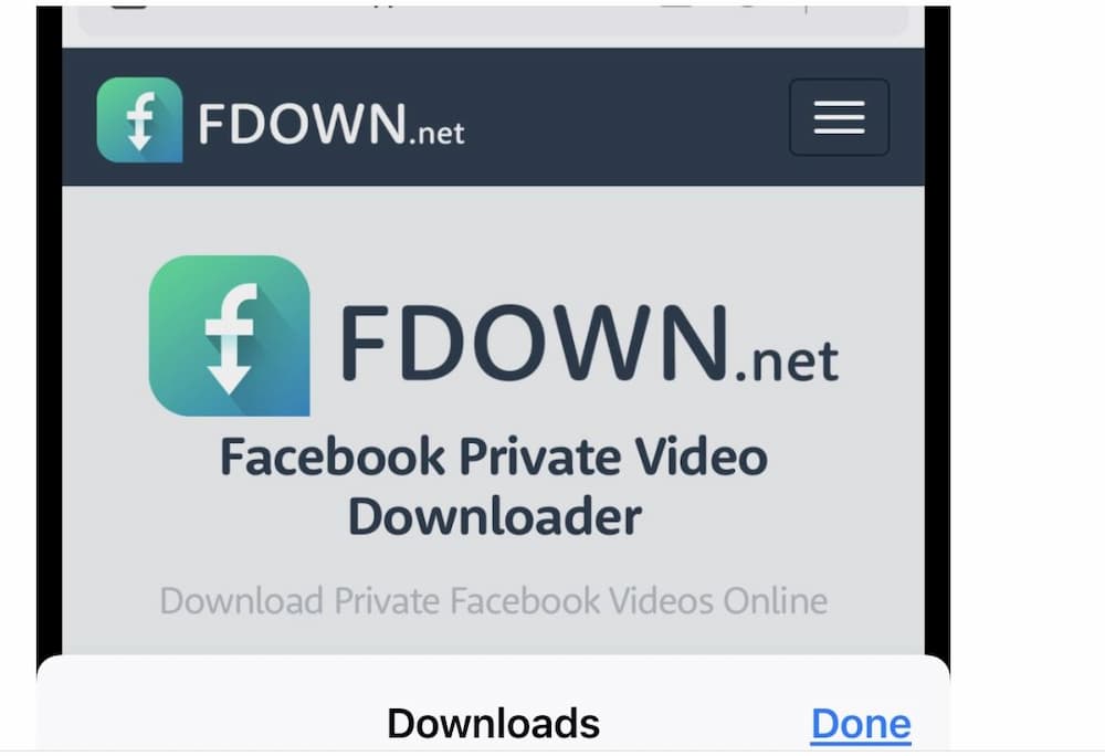 FDown.net , download videos from Facebook