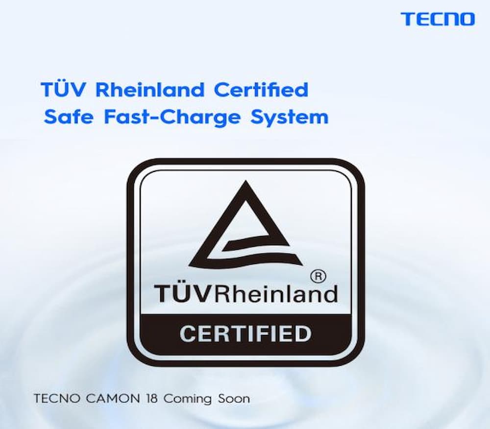 TECNO CAMON 18 Premier to launch in October as it bags two international certificates from TÜV Rheinland.