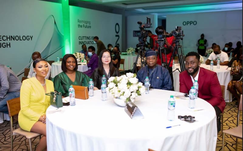 Oppo Nigeria Marketing Manager, Jennifer Okorhi (second left), Honorable Commissioner of Science and Technology at Lagos State Government, Hakeem Fahm (second right) and other dignitaries during the Oppo Nigeria's Inno Day event.