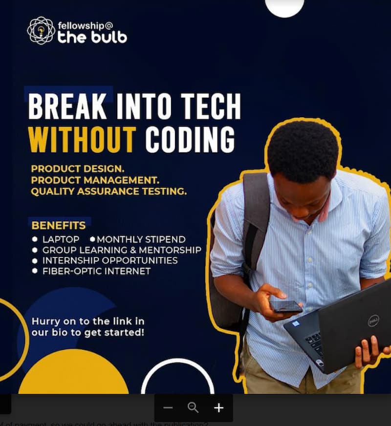 Earn As You Learn: Apply For The Bulb Africa's Tech Fellowship Programme