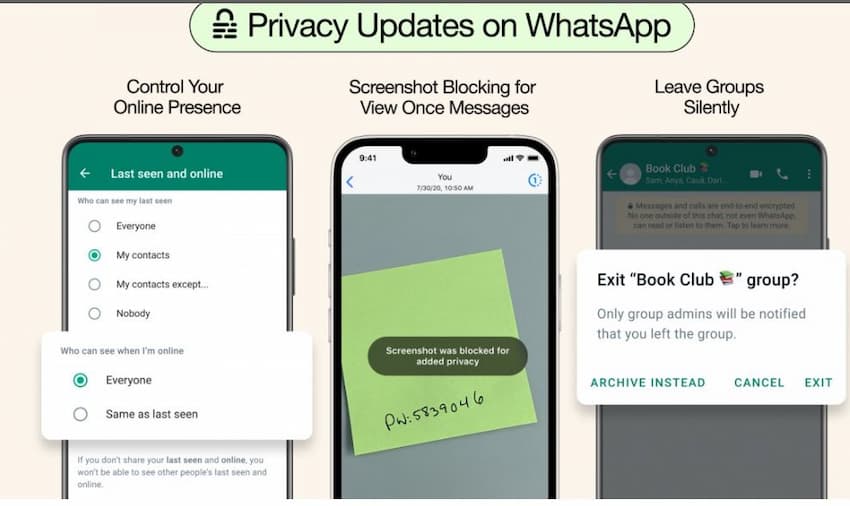 WhatsApp Now Lets You Block Screenshots Exit Groups Unnoticed