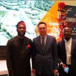 Samuel Fair (Participant), Chairman Li (Heng Sheng Group) and Olumide Idowu (Heng Sheng Group Regional Director for Africa)