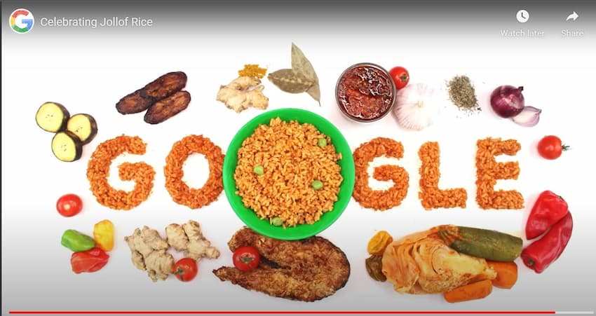 Jollof War: Google Celebrates Jollof Rice With Doodle