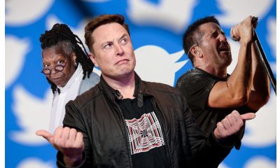 Whoopi Goldberg, Elon Musk, Trent Reznor. PHOTOS IN COMPOSITE BY JAMIE MCCARTHY/GETTY IMAGES;