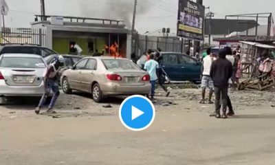 Naira Scarcity: Watch Protest Videos From Benin, Ibadan, Ondo, As Youths Vandalise Bank ATMs