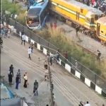 Accident As BRT Bus Collides With Train At Ikeja (Video): Full Story